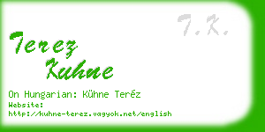 terez kuhne business card